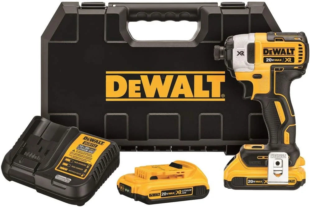 DEWALT 20V MAX* XR Impact Driver Kit, Brushless, 3-Speed, 1/4-Inch, 2.0-Ah (DCF887D2), Pack of 1