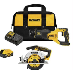 DEWALT 20V MAX Power Tool Combo Kit, 2-Tool Reciprocating Saw and 6-1/2 Inch Circular Saw, Cordless Power Tool Set with Battery and Charger (DCK237P1)