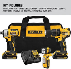 DEWALT 20V MAX LED Work Light Rechargeable, LED Flashlight, Magnetic Flashlight, Freestanding and Clip-On Light, 360 degree pivoting Head, Tool Only (DCL044)