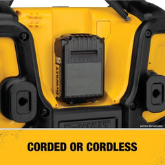 DEWALT 20V MAX Bluetooth Radio, 100 ft Range, Portable for Jobsites (DCR025)