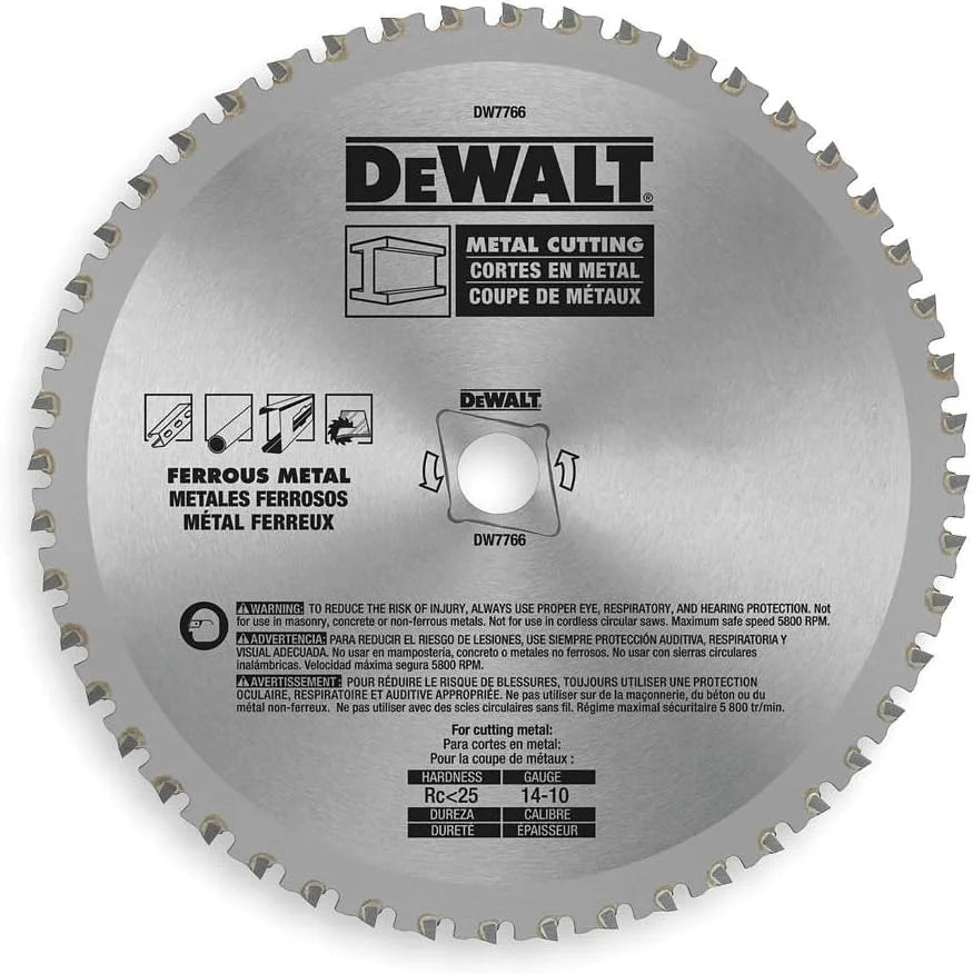 DEWALT Circular Saw Blade, 7 1/4 Inch, 48 Tooth, Ferrous Metal Cutting (DWA7766)