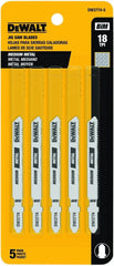 DEWALT DW3774-5 3-Inch 18TPI Medium Metal Cut Cobalt Steel T-Shank Jig Saw Blade (5-Pack)