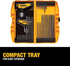 DEWALT Hex Key Wrench Set, Ratcheting. T-Handle Set, 31-Piece (DWHT70265)