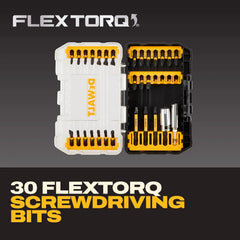 DEWALT Screwdriver Bit Set, 100 Pc Impact Driver Bit Set with Drill Bits, Magnetic Holder and Nut Drivers, FlexTorq Impact Ready, ToughCase Included (DWA2FTS100)