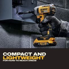 DEWALT 20V MAX Impact Driver, 1/4 Inch, Battery and Charger Included (DCF787D1)