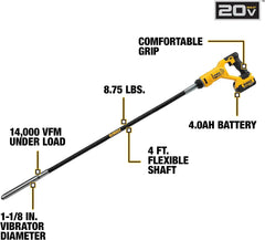 DEWALT 20V MAX* Concrete Vibrator, Pencil (DCE531M1)