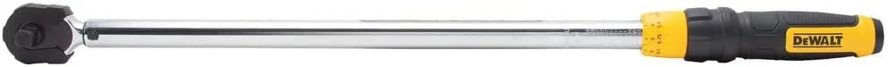 DEWALT Torque Wrench, Micro Adjust, 1/2" Drive, 50-250 FT-LB, (DWMT75462)