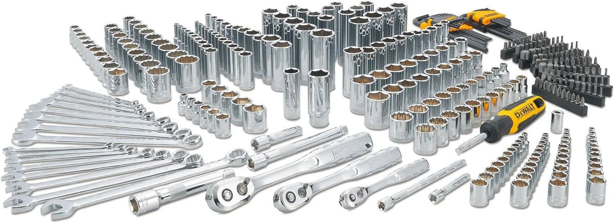 DEWALT Mechanics Tool Set, 1/4", 3/8", 1/2" Drive Tools and Combo Wrenches, 341 Piece (DWMT45341)