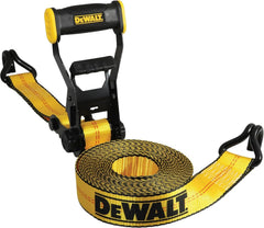 DEWALT 2"×27'×10,000 lbs Ratchet Straps with Double J-Hooks, 6-Pack | Wide‑Grip Ergonomic Handle, Armored Side Caps, DOT / WSTDA Weather‑Resistant Straps, Double J-Hooks for Industrial Cargo