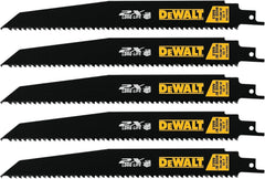 DEWALT 9-Inch Reciprocating Saw Blades, 6 TPI, Demolition, 5 Pack (DWA4169)