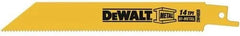 DEWALT DW4808B 6-Inch 14-TPI Straight Back Bi-Metal Reciprocating Saw Blade, Heavy Gauge Metal, 100-Pack